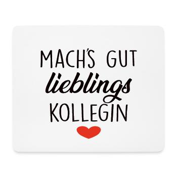 Mach's Gut Lieblings Kollegin Herz - Mousepad (Querformat) - Weiß - Vorne