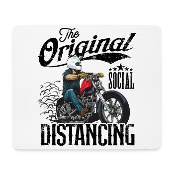 Le vintage original de la moto de distanciation sociale - Tapis de souris (format paysage) - blanc - Devant
