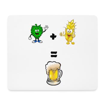 Bier Beer Alkohol Party Saufen JGA Fest - Mousepad (Querformat) - Weiß - Vorne