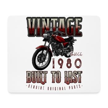 Vintage Motorrad Biker Motorrad Geburtstag 1980 - Mousepad (Querformat) - Weiß - Vorne