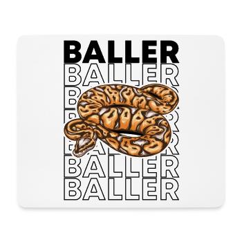 Ball Python 80's Style Baller Royal Python Snake - Mouse Pad (horizontal) - white - Front