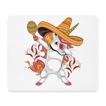 Cinco De Mayo Party Cute Dabbing Mexican Unicorn - Mouse Pad (horizontal) - white - Front