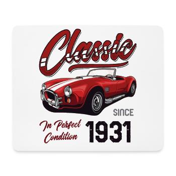 Je ne suis pas vieux Je suis une voiture classique vintage née en 1931 - Tapis de souris (format paysage) - blanc - Devant