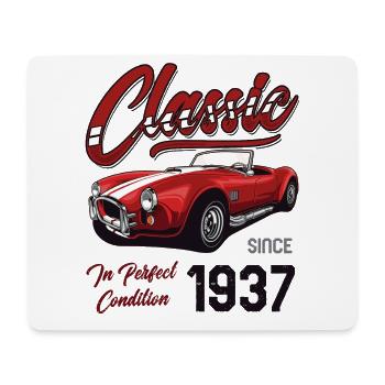 Je ne suis pas vieux Je suis une voiture classique vintage née en 1937 - Tapis de souris (format paysage) - blanc - Devant