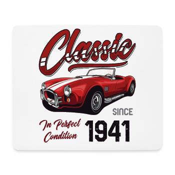 Je ne suis pas vieux Je suis une voiture classique vintage née en 1941 - Tapis de souris (format paysage) - blanc - Devant