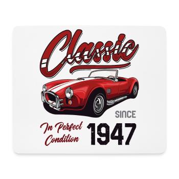 Je ne suis pas vieux Je suis Voiture classique Millésime Né en 1947 - Tapis de souris (format paysage) - blanc - Devant