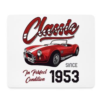 Ich bin nicht alt, ich bin ein Oldtimer, Oldtimer, Jahrgang 1953 - Mousepad (Querformat) - Weiß - Vorne