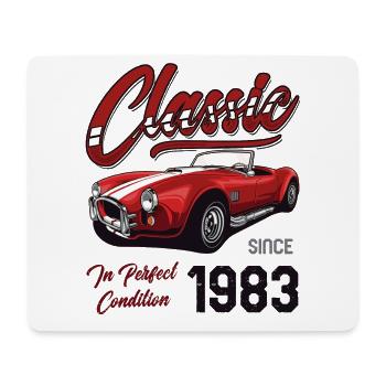 Ich bin nicht alt, ich bin Oldtimer Jahrgang Jahrgang 1983 - Mousepad (Querformat) - Weiß - Vorne