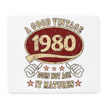 43rd Birthday 1980 43 Good vintage - Mouse Pad (horizontal) - white - Front