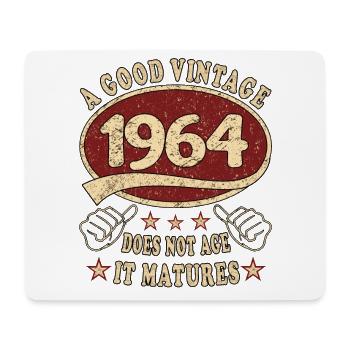 60e anniversaire 1964 des années 60 bon Vintage - Tapis de souris (format paysage) - blanc - Devant