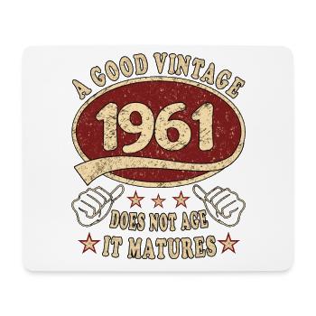 62nd Birthday 1961 '62 Good Vintage - Mouse Pad (horizontal) - white - Front