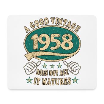 65th Birthday 1958 '65 Good Vintage - Mouse Pad (horizontal) - white - Front