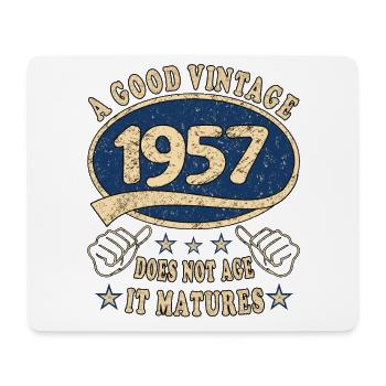 66th Birthday 1957 '66 Good Vintage - Mouse Pad (horizontal) - white - Front