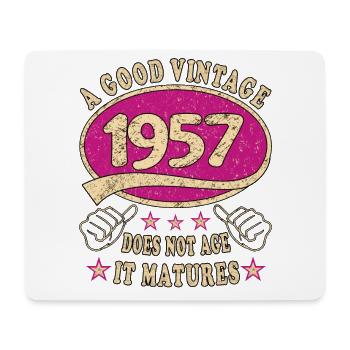 66th Birthday 1957 '66 Good Vintage - Mouse Pad (horizontal) - white - Front