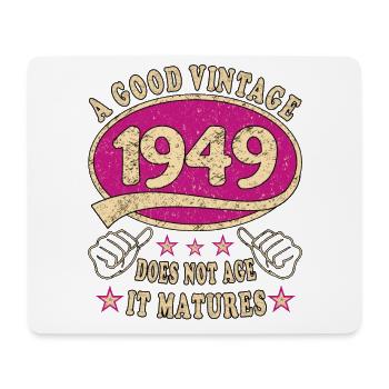 74th Birthday 1949 '74 Good vintage - Mouse Pad (horizontal) - white - Front