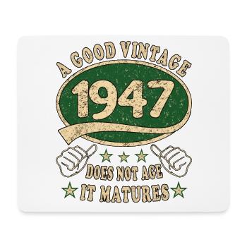 76th Birthday 1947 '76 Good Vintage - Mouse Pad (horizontal) - white - Front