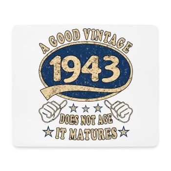 80e anniversaire 1943 80s Bon millésime - Tapis de souris (format paysage) - blanc - Devant