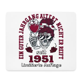 72. Geburtstag 1951 72er Guter Jahrgang - Mousepad (Querformat) - Weiß - Vorne