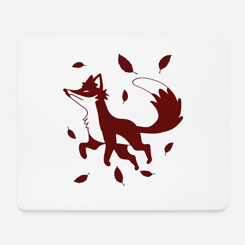 Fuchs - Tier Zoo Tierfreund Naturschutz - Mousepad (Querformat) - Weiß