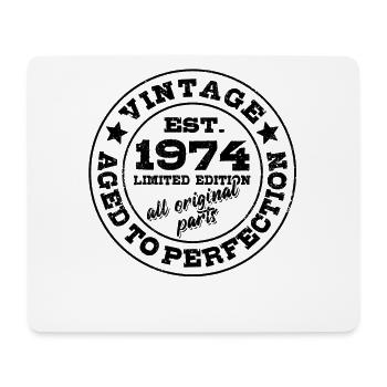 Vintage Aged to perfection 1974 - Geburtstag - Mousepad (Querformat) - Weiß - Vorne