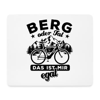 E Bike - Berg oder Tal ist mir egal - Mousepad (Querformat) - Weiß - Vorne