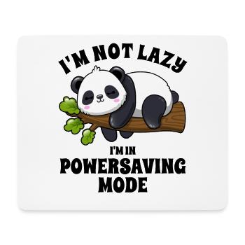Panda - I'm Not Lazy - in Energy Saving Mode - Mouse Pad (horizontal) - white - Front
