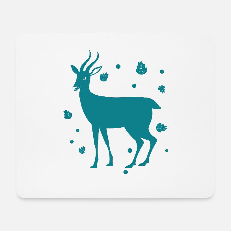 Hirsch - Wald Natur Tierschutz - Mousepad (Querformat) - Weiß