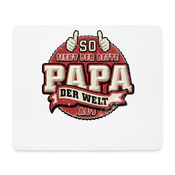 So sieht der beste Papa der Welt aus - Mousepad (Querformat) - Weiß - Vorne