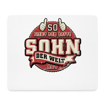 So sieht der beste Sohn der Welt aus - Mousepad (Querformat) - Weiß - Vorne