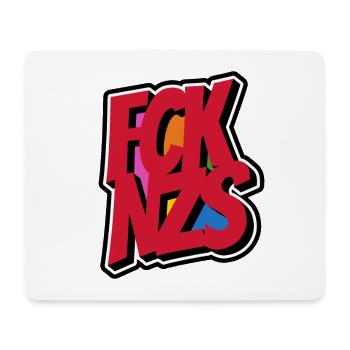 FCK NZS - Gegen Rechts - Nie wieder ist jetzt - Mousepad (Querformat) - Weiß - Vorne
