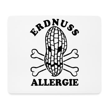 Erdnuss Allergie - Allergisch gegen Erdnüsse - Mousepad (Querformat) - Weiß - Vorne