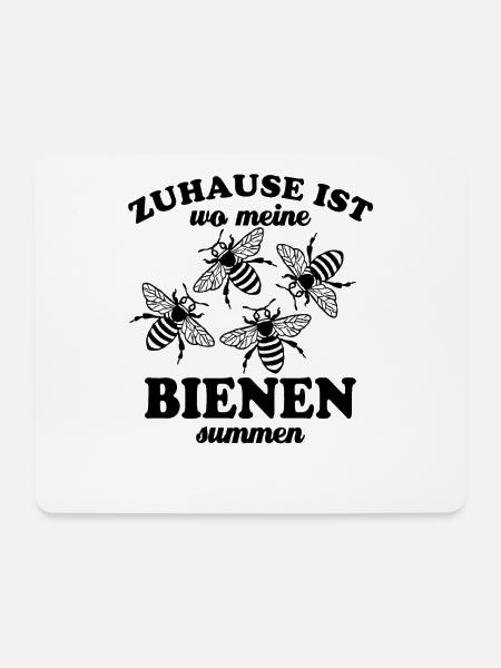 Zuhause ist wo meine Bienen summen - Imker - Mousepad (Querformat) - Weiß