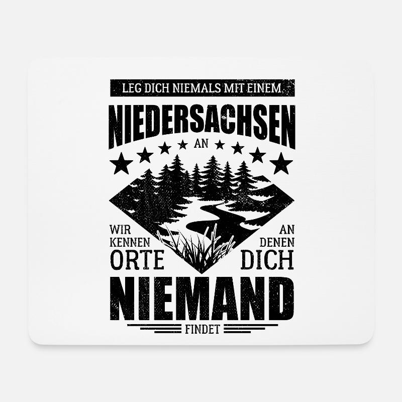 Leg dich nie mit einem Niedersachsen an - Spruch - Mousepad (Querformat) - Weiß