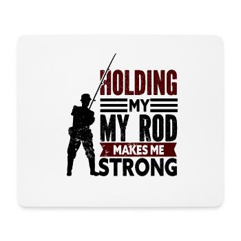 Angler Angelhaken Angelrute Sportfischer - Mousepad (Querformat) - Weiß - Vorne