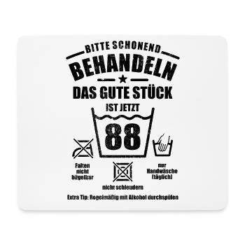 Schonend behandeln - 88. Geburtstag Geschenk - Mousepad (Querformat) - Weiß - Vorne