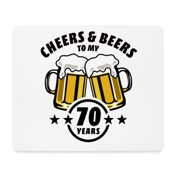 Cheers & Beers to my 70 years - 70th birthday - Mouse Pad (horizontal) - white - Front
