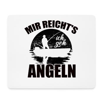 Mir reicht’s ich geh angeln - Angler Boot - Mousepad (Querformat) - Weiß - Vorne