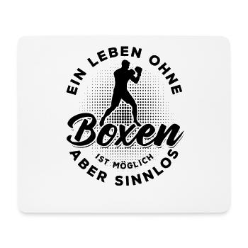 Ein Leben ohne Boxen ist möglich aber sinnlos - Mousepad (Querformat) - Weiß - Vorne
