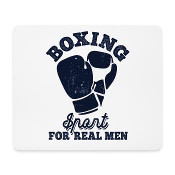 Boxing Sport For Real Men, Kampfsport - Mousepad (Querformat) - Weiß - Vorne