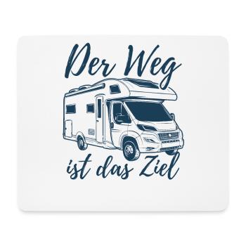 Der Weg ist das Ziel, Camper - Camping - Spruch - Mousepad (Querformat) - Weiß - Vorne