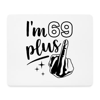 J’ai 69 ans plus 1, majeur 70e anniversaire - Tapis de souris (format paysage) - blanc - Devant
