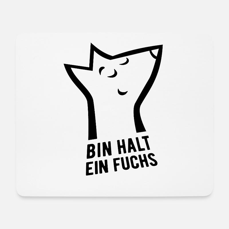 Bin halt ein Fuchs - schlau, cool & clever - Mousepad (Querformat) - Weiß