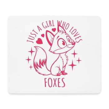 Just a girl who loves foxes - Cartoon - Mouse Pad (horizontal) - white - Front