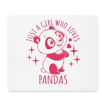 Just a girl who loves pandas - Cartoon - Mouse Pad (horizontal) - white - Front