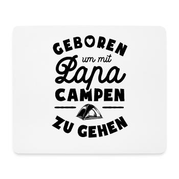 Geboren um mit Papa campen zu gehen - Mousepad (Querformat) - Weiß - Vorne