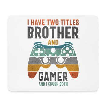 Funny Gamer Design for Boys, Girls, and Gaming Fan - Mouse Pad (horizontal) - white - Front