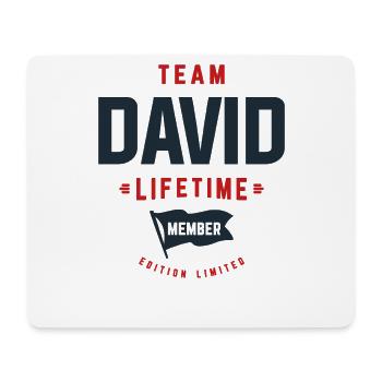 Team David Lifetime Member Funny Name David - Mouse Pad (horizontal) - white - Front