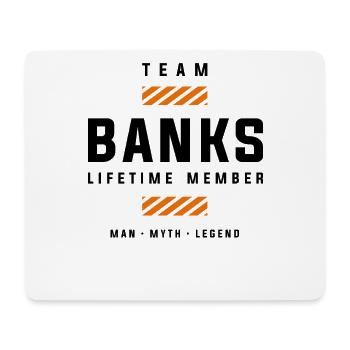 Team Banks Lifetime Member Funny Name Banks - Mouse Pad (horizontal) - white - Front