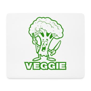Broccoli Veggie - Vegetables, vegan - Mouse Pad (horizontal) - white - Front