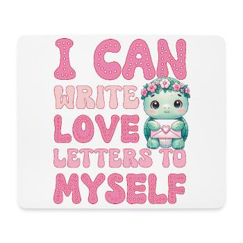 Lustige Valentinstag Selbstliebe Schildkröte - Mousepad (Querformat) - Weiß - Vorne